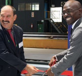 DCD Group MD, Rob King (l) and Public Enterprises Minister, Malusi Gigaba at the phase 1 launch.